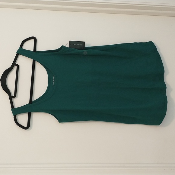 Lane Bryant Tops - Lane Bryant green ribbed tank top